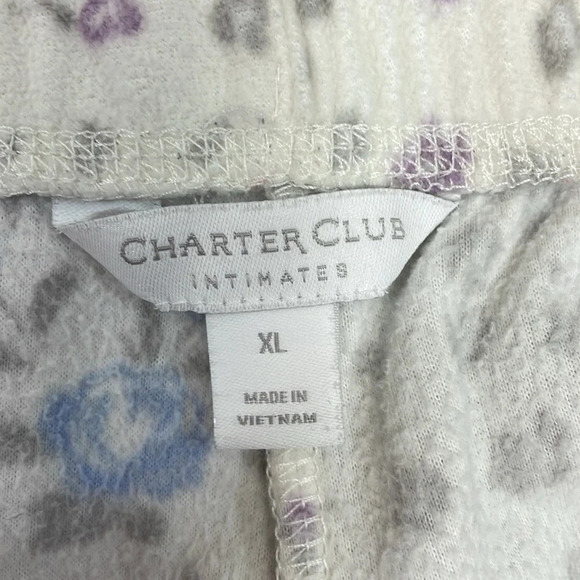 Charter Club Intimates Long Sleeve Button Down Pajama Set White Floral XL - Picture 16 of 16